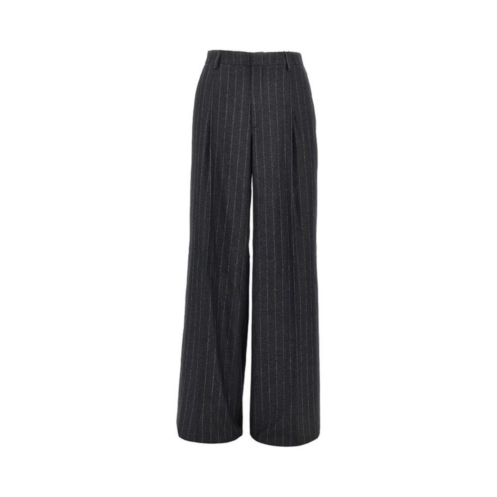 Tagliatore Women Pinstriped Wool Blend Pants With Dart